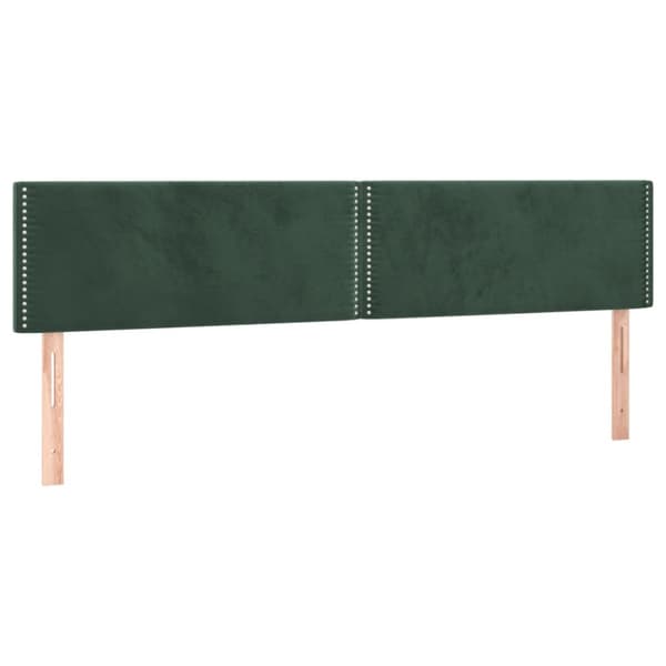 Ramsäng med madrass mörkgrön 120x190 cm sammet