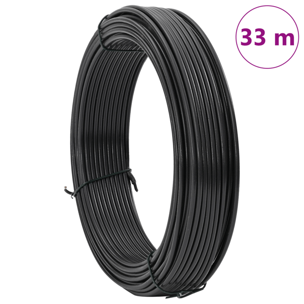Stängsel binds tråd Antracit 33 m PVC