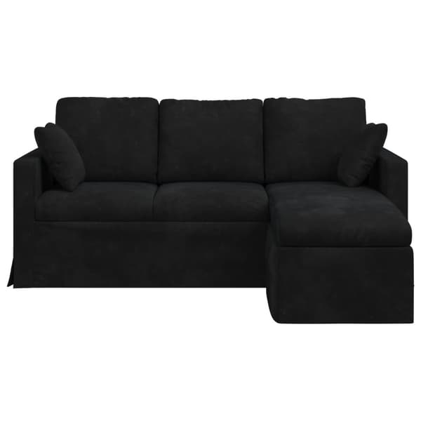 Soffa Svart 178 x 134 x 80 cm Sammet