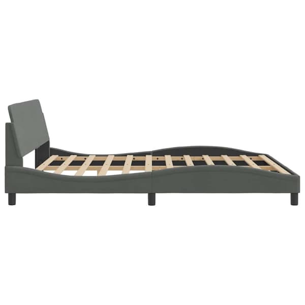 Bed Frame "Dover" Dark Grey 183x213 cm Fabric