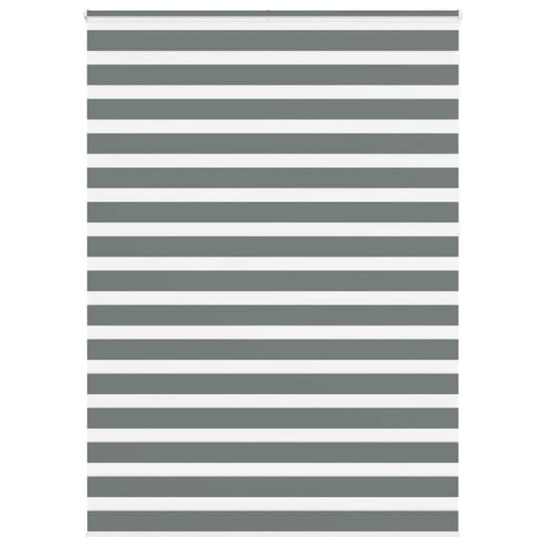 Rullgardin zebra mörkgrå 155x230 cm tyg bredd 150,9cm polyester