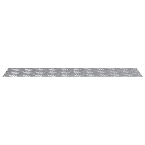 Trappsteg Rektangulär 2 pcs Silver 100 x 25 cm Aluminium