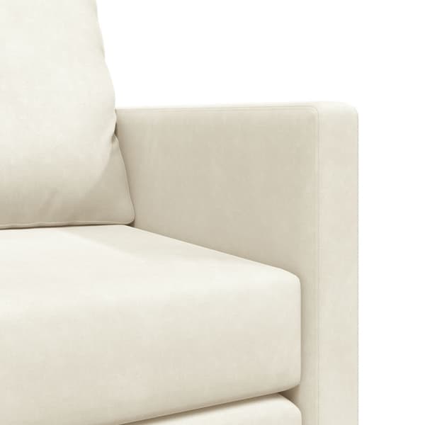 Soffsäng Kräm 204 x 122 x 60 cm Sammet