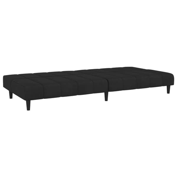 Bäddsoffa 2-sits svart sammet