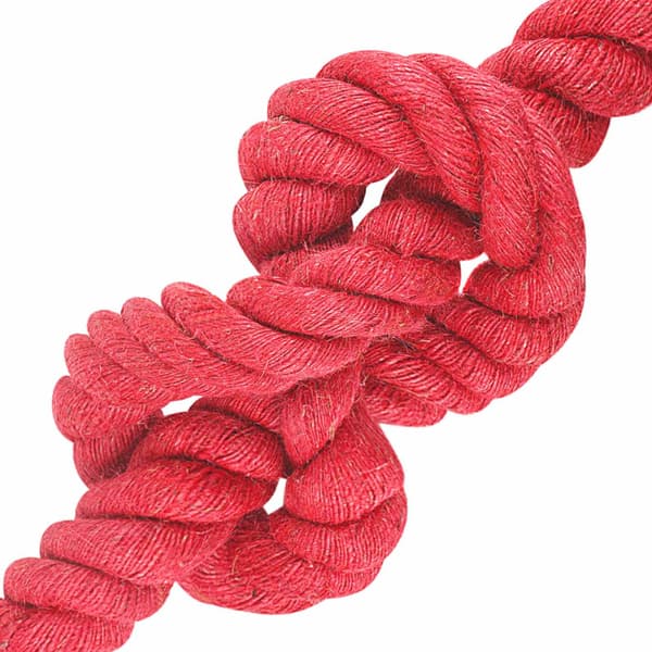Juterep Röd 100% Tossa jute