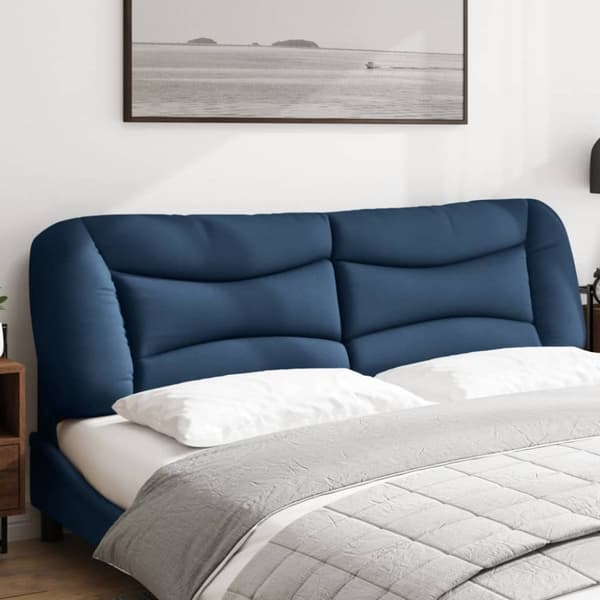 Headboard Cushion "Hvar" Blue 180 cm Fabric