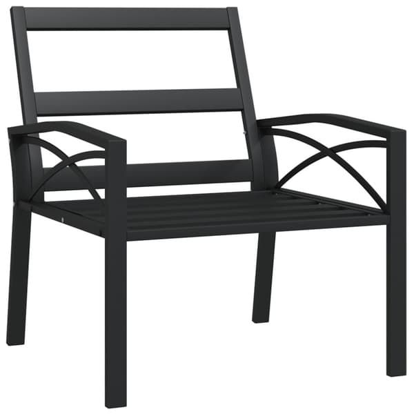Trädgårdsstol med grå dynor 68x76x79 cm stål