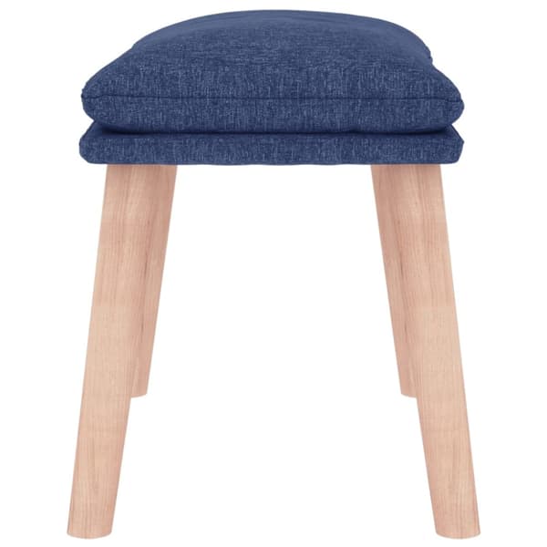 Fotpall blå 45x29,5x35 cm tyg
