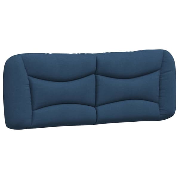 Bed with Mattress "Hvar" Blue 140x190 cm Fabric