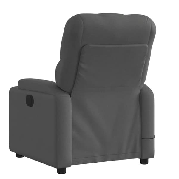 Massagefåtölj mörkgrå tyg