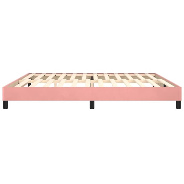 Boxspring-sängram rosa 200x200 cm sammet