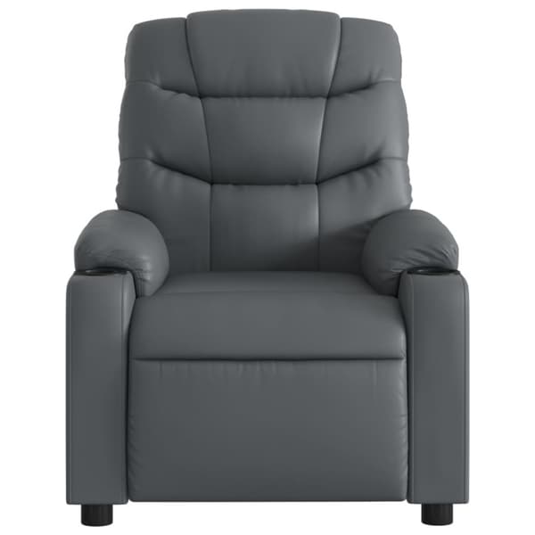 Massagefåtölj grå konstläder