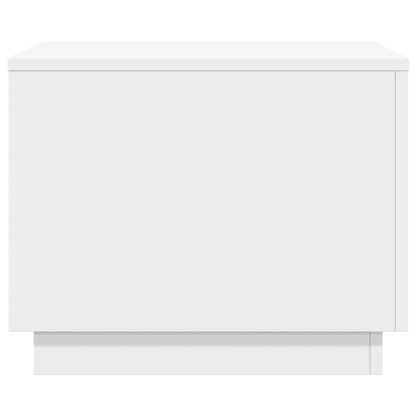 Soffbord med LED vit 50x50x40 cm