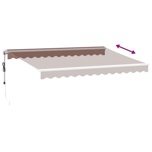 Markis automatiskt infällbar brun 350x250 cm