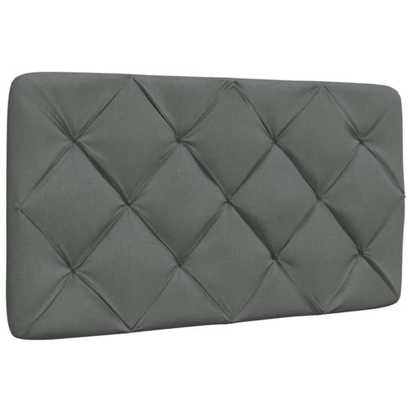 Bed Frame with LED without Mattress Dark Grey 90x200 cm Fabric