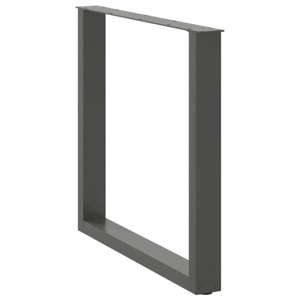 Matbordsben U-formade 3 st antracit 80x(72-73) cm stål