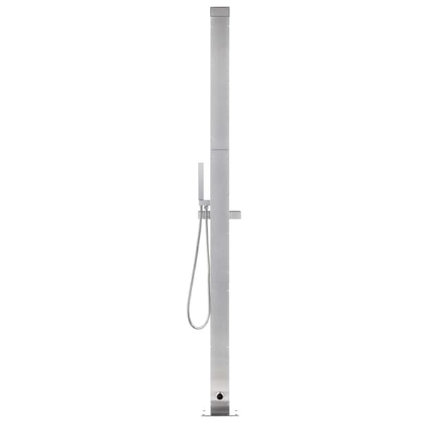 Utedusch 220 cm rostfritt stål