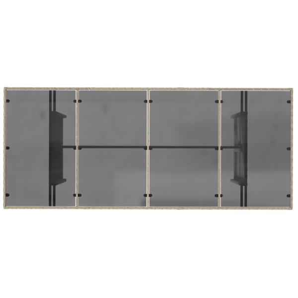 Trädgårdsmöbelset 7 pcs Ljusgrå konstrotting