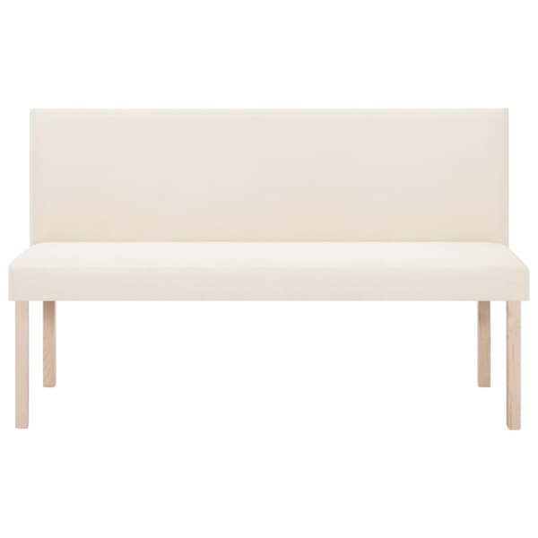 Bänk 139,5 cm polyester gräddvit