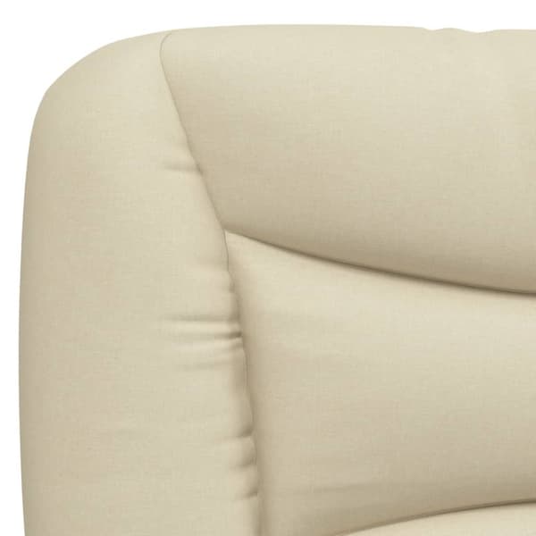 Bed Frame without Mattress "Hvar" Cream 180x200 cm Fabric