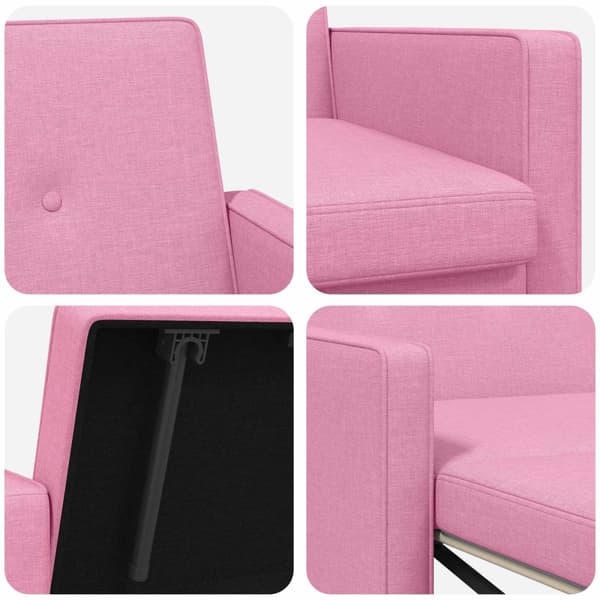 Pull Out Sofa Bed Rosa Tyg