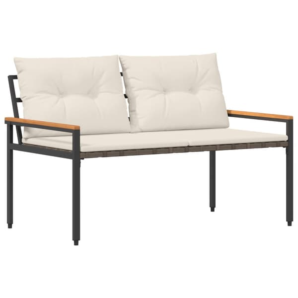 Utemöbelset 4 pcs Gräddvit konstrotting