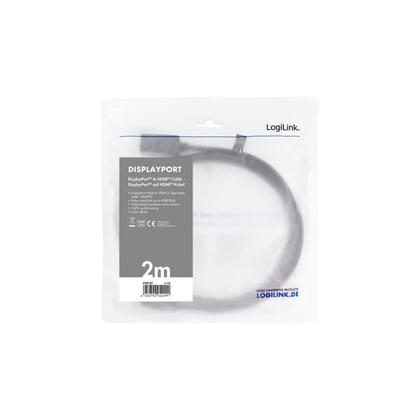 LogiLink adapterkabel - DisplayPort / HDMI - 2 m