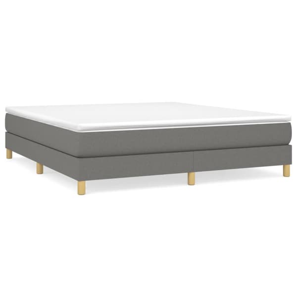 Boxspring-sängram mörkgrå 180x200 cm tyg