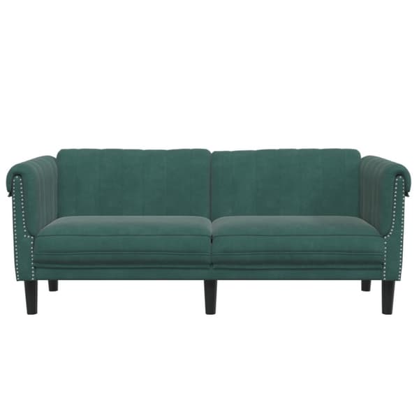 Soffa 2-sits mörkgrön sammet