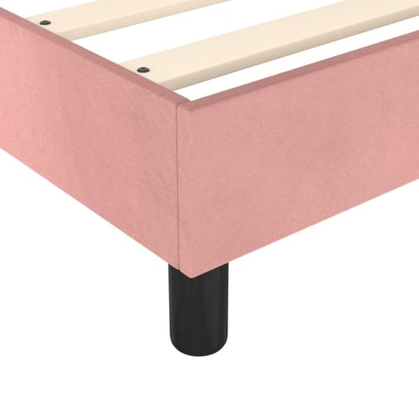 Boxspring-sängram rosa 200x200 cm sammet