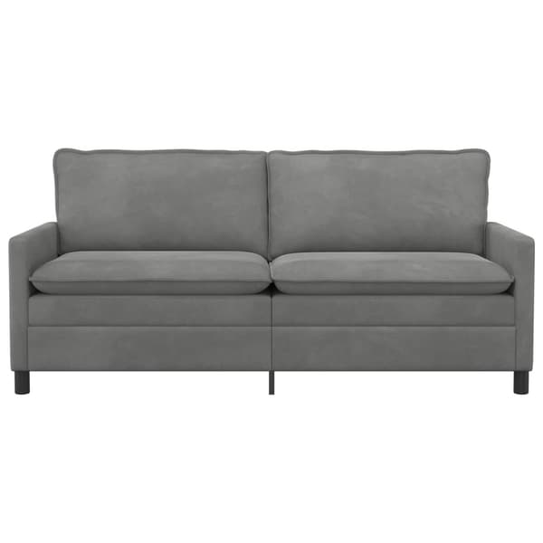 Soffa Mörkgrå 196 x 81 x 87,5 cm Sammet