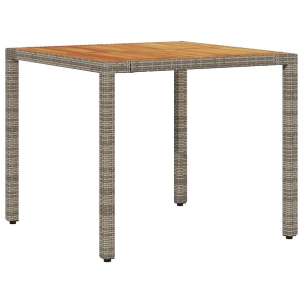 Trädgårdsmöbelset 5 pcs Grå konstrotting