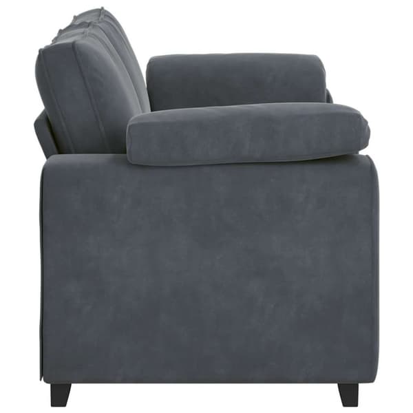 Loveseat soffa mörkgrå 180x77x82 cm sammet