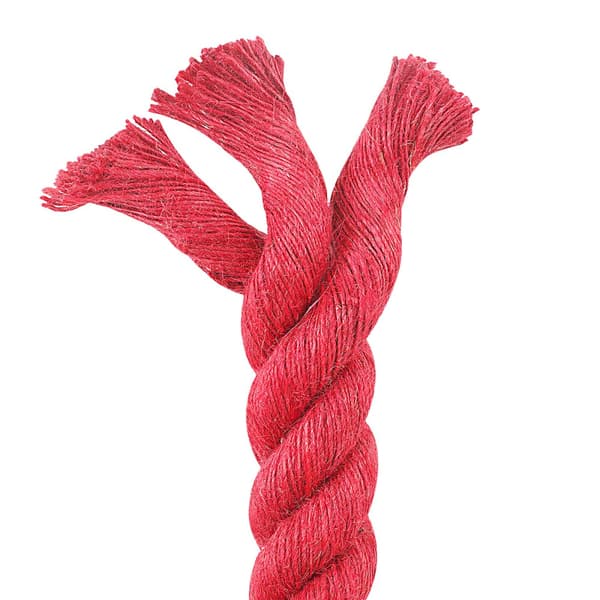 Juterep Röd 100% Tossa jute