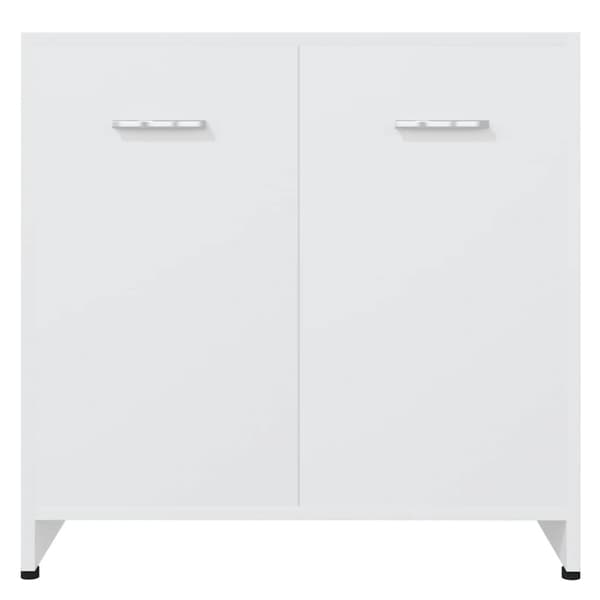 Badrumsskåp vit 60x33x61 cm konstruerat trä