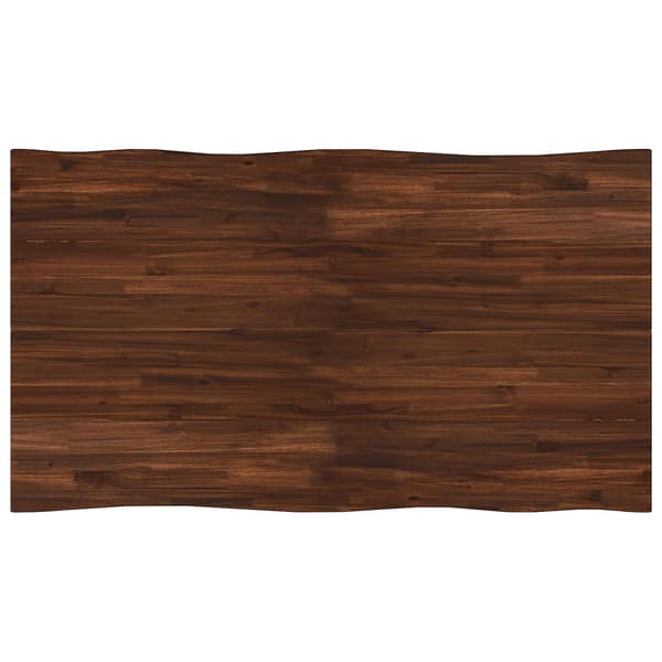 120 x 90 x 75 cm Massivt Akaciaträ Mörkbrun och Vit Rektangulär