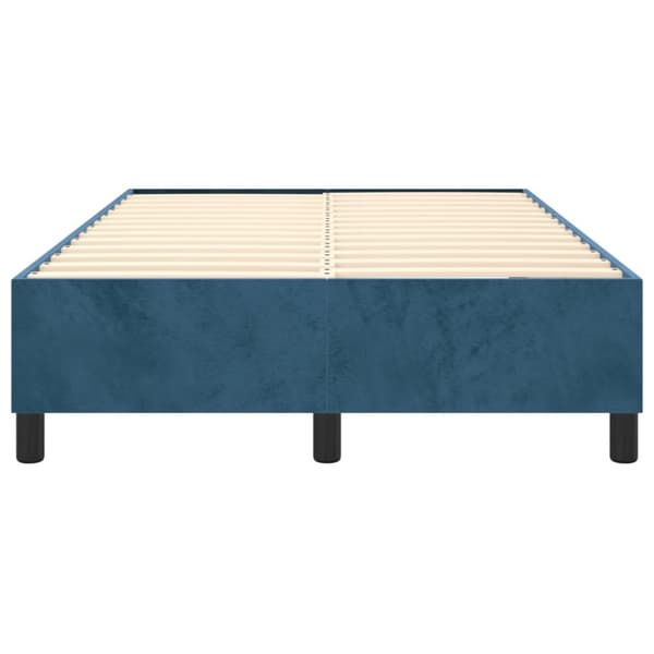Boxspring-sängram mörkblå 120x200 cm sammet