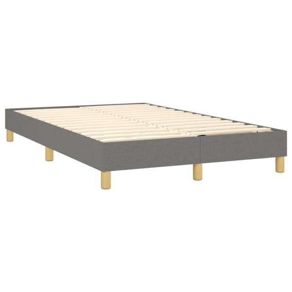 Boxspring-sängram mörkgrå 120x200 cm tyg
