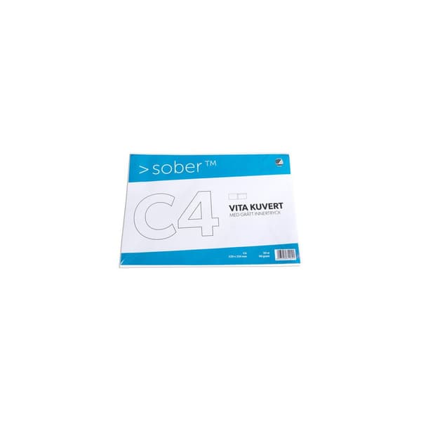 Kuvert konsument fp C4 remsa vit 50/fp