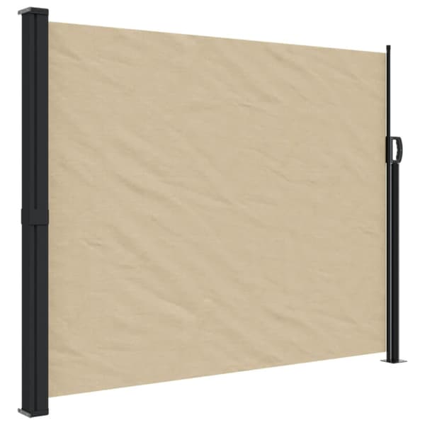 Infällbar sidomarkis beige 160x600 cm