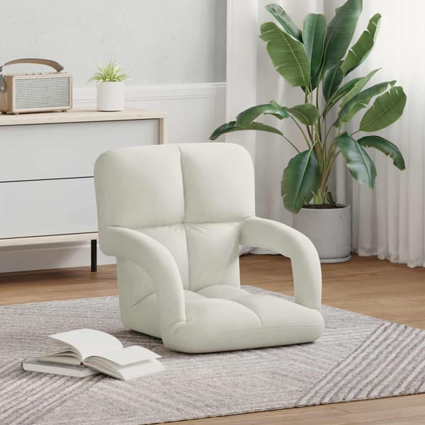 Golvstol Kräm 58 x 62 x 58 cm Sammet