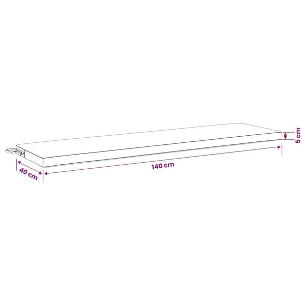Bänk kudde SOEST 100% Polyester Blå 140 x 40 x 5 cm