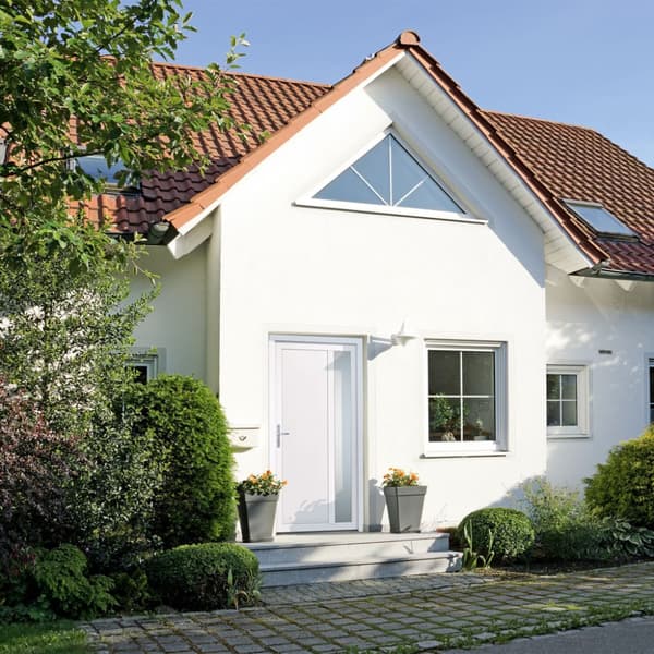 Ytterdörr vit 98x200 cm PVC