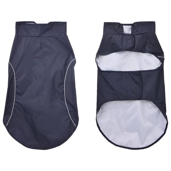 Regnrock för hundar med reflexer polyester marinblå 2XL