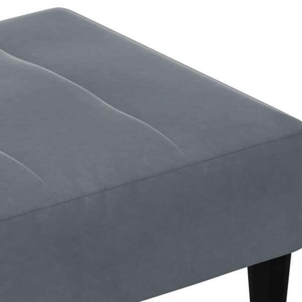 Fotpall mörkgrå 77x55x31 cm sammet