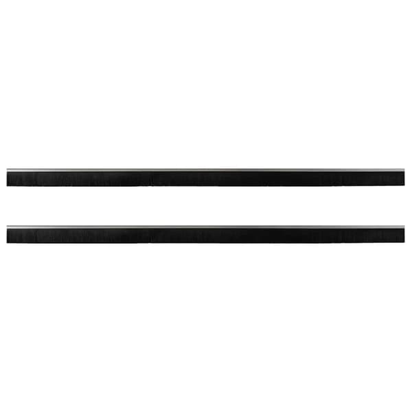 Självhäftande dörrborstlist 2 pcs Silver 100 cm