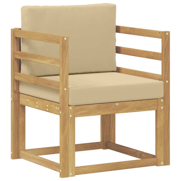 2 Stycke Utomhussoffset Polyester Vit och beige