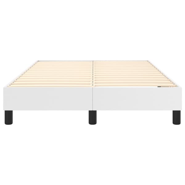 Boxspring-sängram vit 120x200 cm konstläder