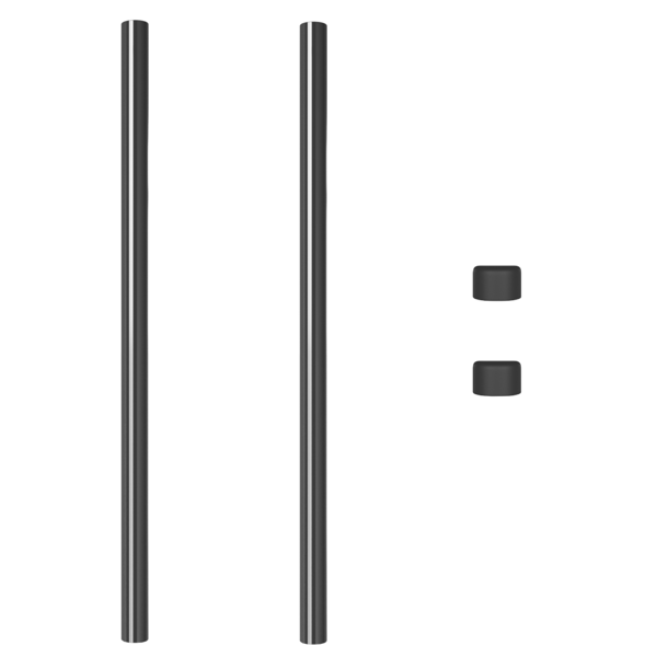 Stängselstolpe 2 pcs Grå 120 cm Pulverlackerad stål