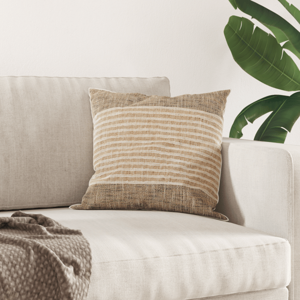 Kudde med kudde 2 pcs Vit 60 x 60 x 20 cm Bomull och Polyester